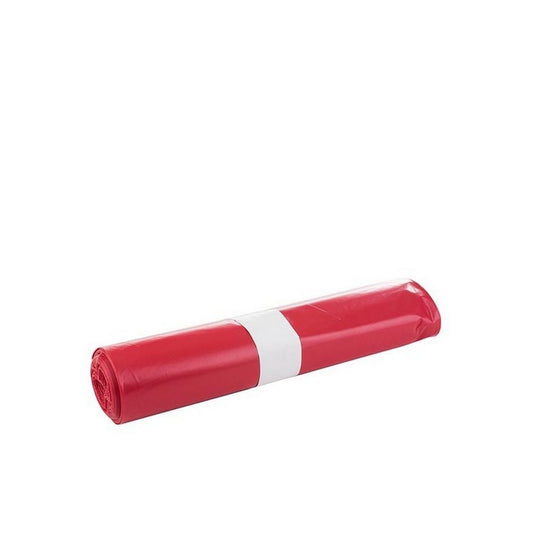Sacos de basura rojos de 100L, 85x105 cm, rollo de 10 unidades con galga 150.