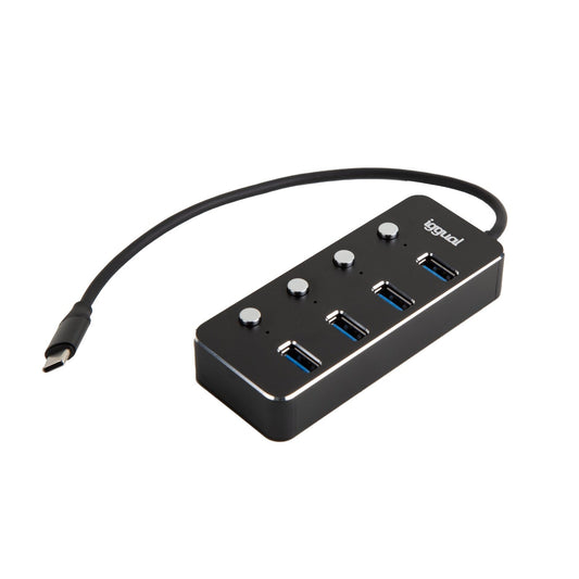 iggual - Hub tipo C x 4 puertos USB 3.1 4 buttons