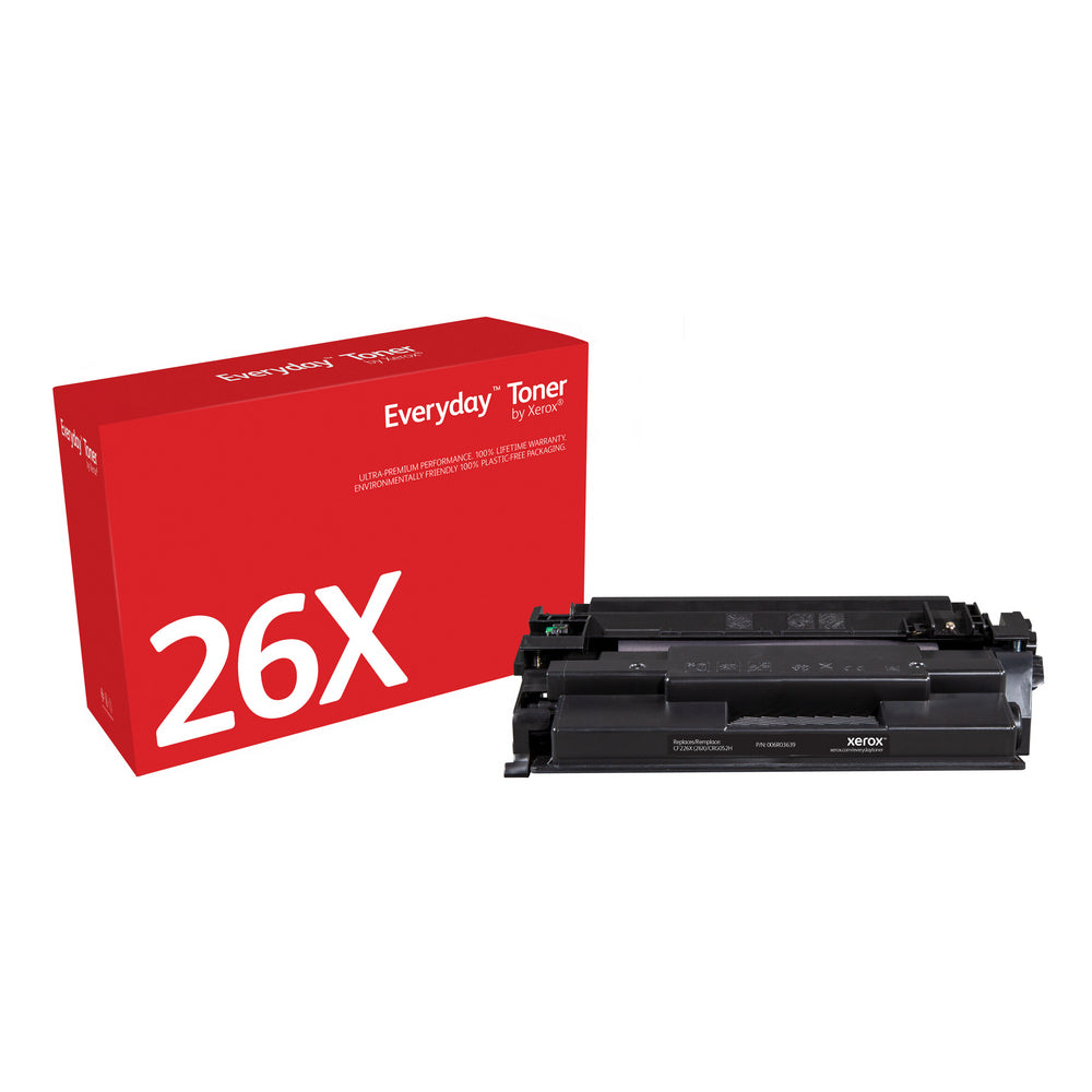 Everyday El tóner ™ Negro de Xerox es compatible con HP 26X (CF226X), High capacity