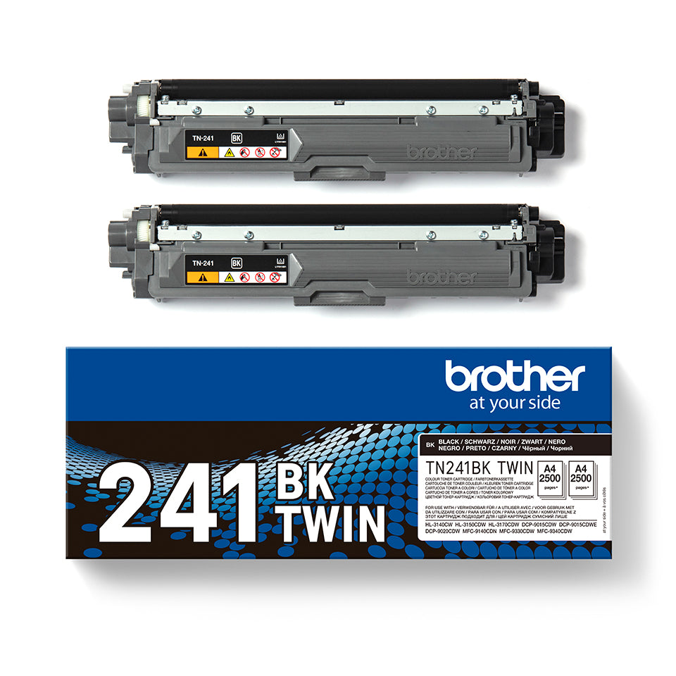 Brother TN-241BKTWIN cartucho de tóner 2 pieza(s) Original Negro