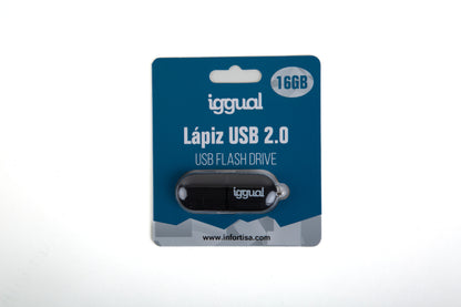 iggual - Lápiz USB 2.0 16GB PEN16 negro