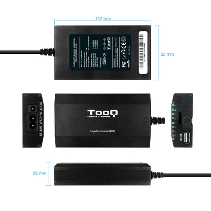 TooQ - CARGADOR UNIVERSAL PORTATIL TQLC-100BS01M 100W 3 EN 1 USB