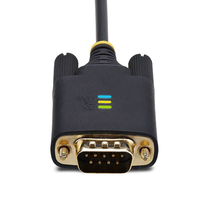 StarTech.com - Cable Adaptador USB a Serie de 3m - Retención COM - FTDI - USB a DB9 RS232 Serial - Tornillos Intercambiables - Protección ESD - Windows/macOS/Linux