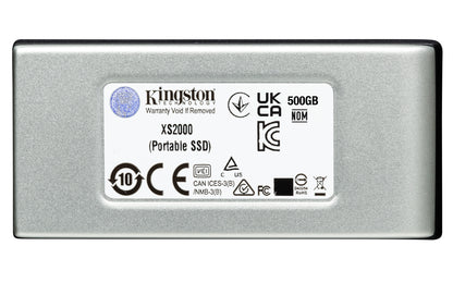 Kingston Technology - XS2000 500 GB USB Tipo C 3.2 Gen 2 (3.1 Gen 2) Negro  Plata