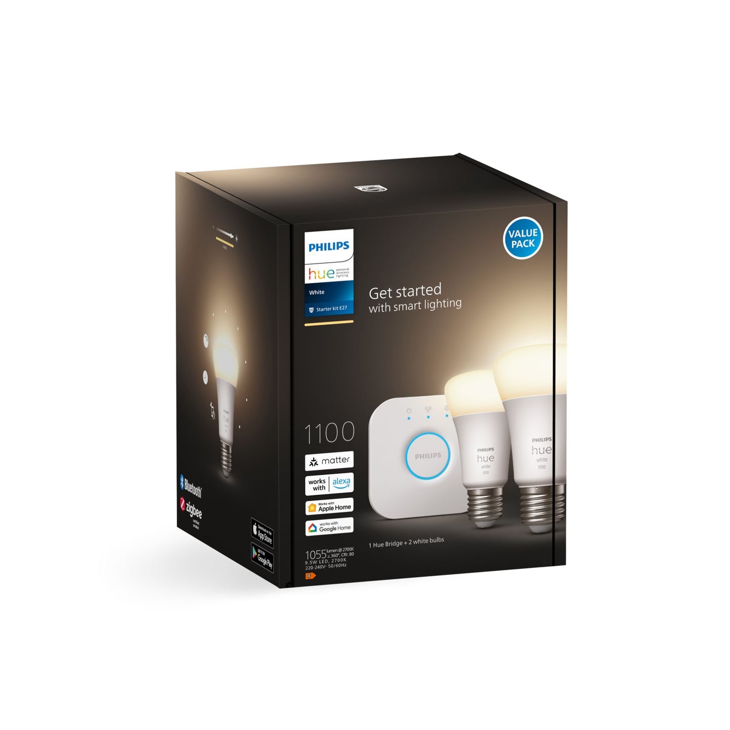 Philips by Signify - Hue Kit de inicio: 2 bombillas inteligentes E27 (1100)