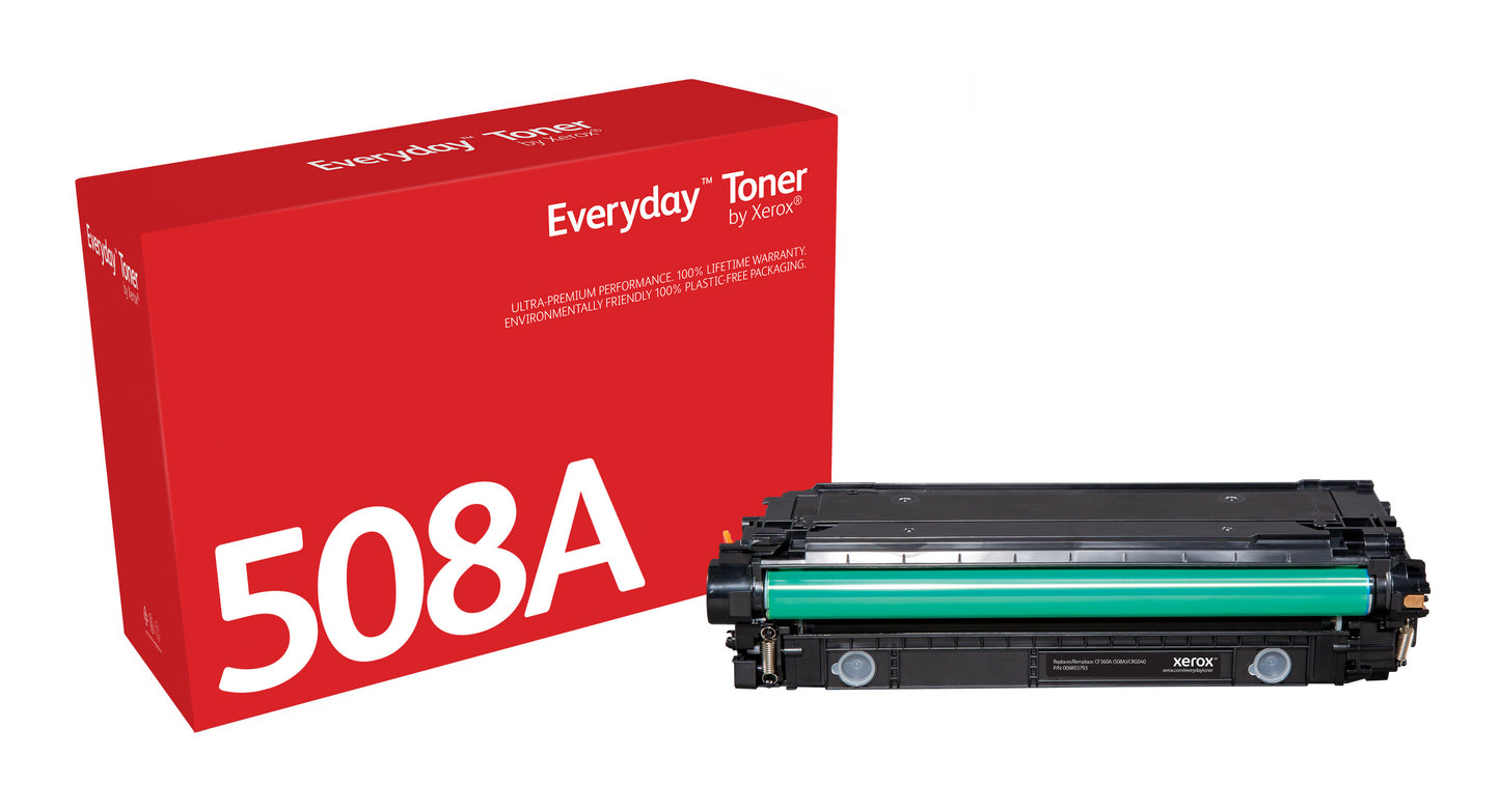 Everyday El tóner ™ Negro de Xerox es compatible con HP 508A (CF360A), Capacidad estándar