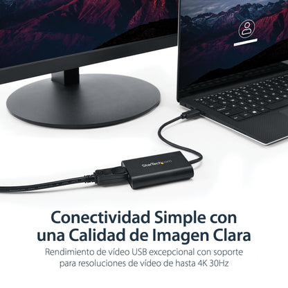 StarTech.com - Adaptador USB 3.0 a DisplayPort - 4K 30Hz - Adaptador de Vídeo Externo USB a DisplayPort para Un Monitor - Adaptador Gráfico Externo DisplayPort - USB a DP 4K 30Hz - Solo para Windows