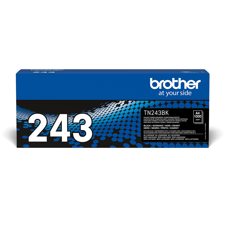 Brother TN-243BK cartucho de tóner 1 pieza(s) Original Negro