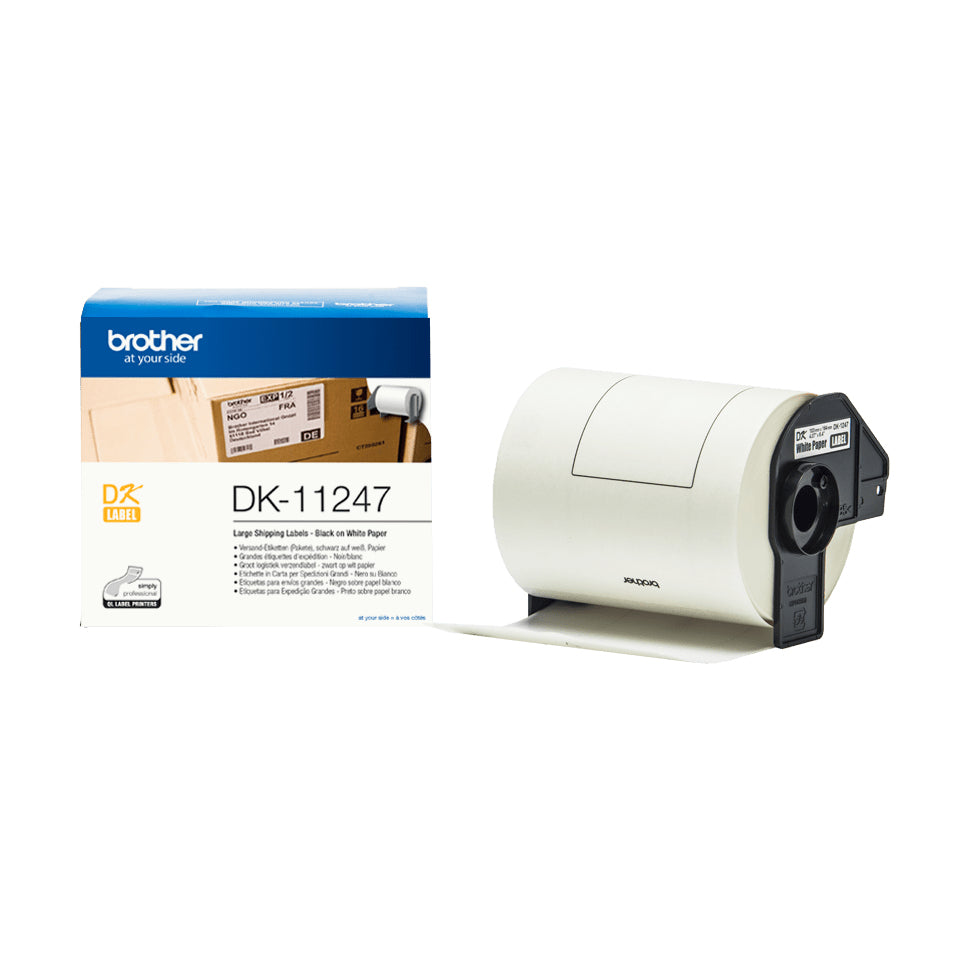 Brother DK-11247 cinta para impresora de etiquetas Negro sobre blanco