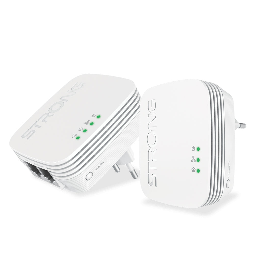 Strong - POWERLWF600DUOMINI adaptador de red PowerLine 600 Mbit/s Ethernet Wifi Blanco 2 pieza(s)