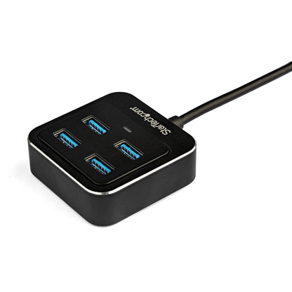 StarTech.com - Hub Concentrador USB C de 4 Puertos - Ladrón USB Tipo C a 4 Puertos USB A - Hub USB Tipo C USB 3.2 Gen 2 de 10Gbps - Alimentado por el Bus - Hub Compacto USB-C a USB para Portátil - de Aluminio