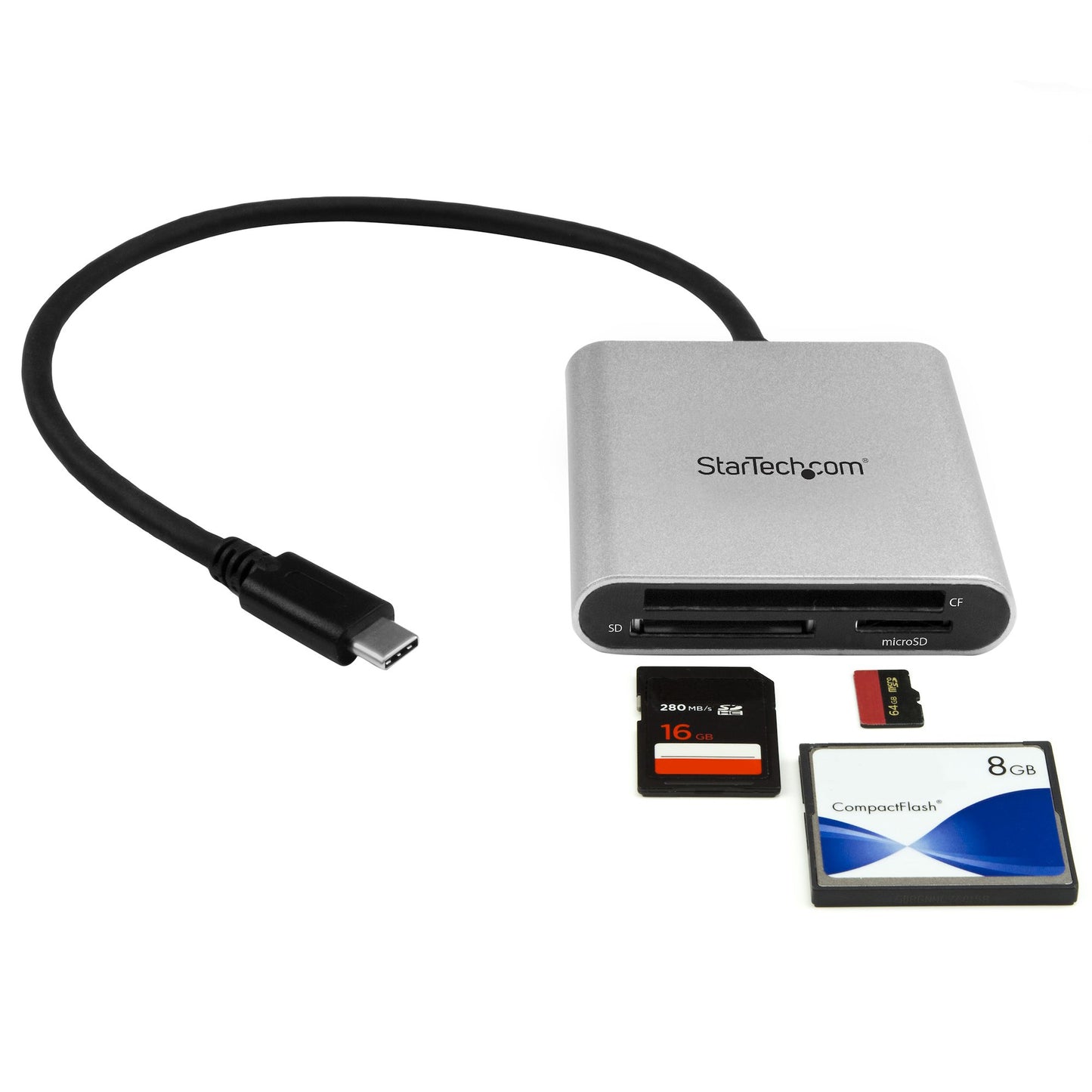 StarTech.com - Lector Grabador USB 3.0 de Tarjetas de Memoria SD  Micro SD  CompactFlash - Adaptador USB-C a Tarjetas Flash