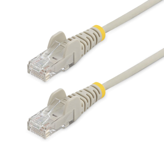 StarTech.com - Cable Cat6 de 1 5m - Delgado - con Conectores RJ45 sin Enganches - Gris