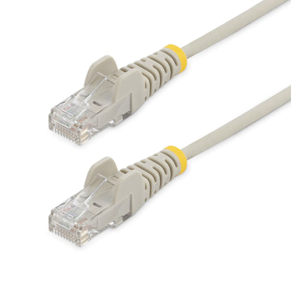 StarTech.com - Cable Cat6 de 2m - Delgado - con Conectores RJ45 sin Enganches - Gris