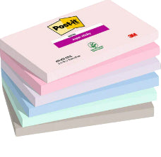 Post-It - 7100259202 nota autoadhesiva Rectángulo Azul  Verde  Gris  Rosa  Púrpura 90 hojas Autoadhesivo