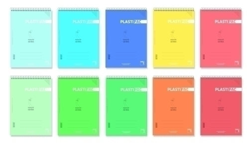 Pacsa - BLOCK PACSA PLASTIPAC ZURDOS PP Fº 80h C - Pack de 5 unidades 16561 - Colores no elegibles