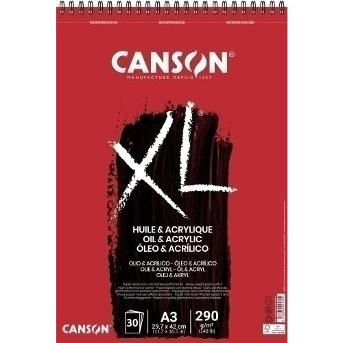 Canson - BLOCK DIB.G-C XL OLEO&ACRILICO (esp) A3 - Pack de 5 unidades