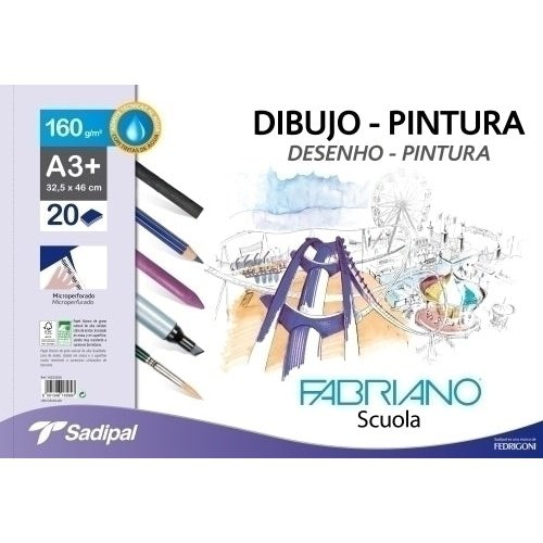 Fabriano - BLOC DIB.PINTURA FABRIANO A3+ 20h LISO - Pack de 5 unidades