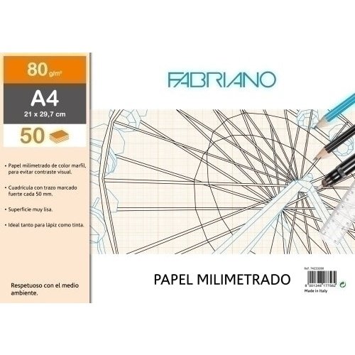 Fabriano - BLOC DIBUJO MILIMETRAD.FABRIANO A4 50h