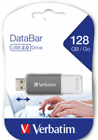 Verbatim - V DataBar unidad flash USB 128 GB USB tipo A 2.0 Gris