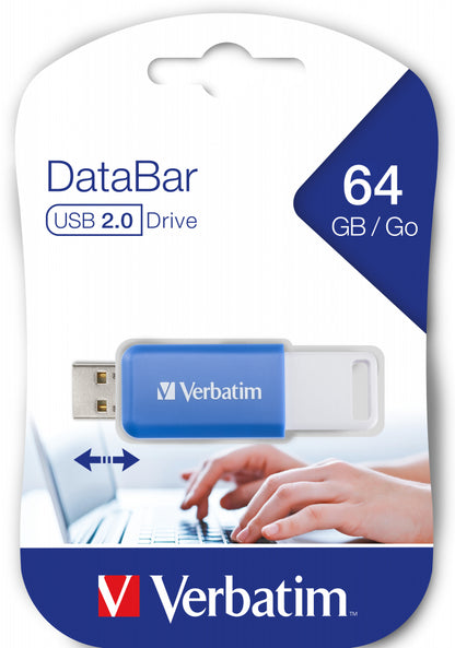 Verbatim - V DataBar unidad flash USB 64 GB USB tipo A 2.0 Azul