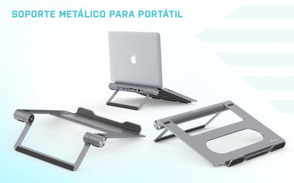 i-tec - Metal Cooling Pad for notebooks (up-to 15.6) with USB-C Docking Station (Power Delivery 100 W)