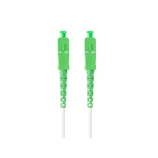 Lanberg - FO-SASA-SS21-0100-WH cable de fibra optica 10 m SC G.657.A2 Verde  Blanco