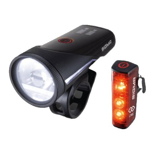 Sigma Sport - Aura 100 Set + Blaze Link Iluminación trasera + iluminación delantera (set) LED