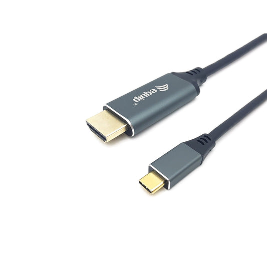 Equip - 133416 adaptador de cable de vídeo 2 m USB Tipo C HDMI tipo A (Estándar) Gris  Negro