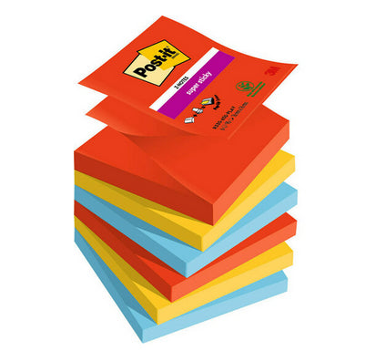 Post-It - 7100258797 nota autoadhesiva Plaza Multicolor 90 hojas Autoadhesivo