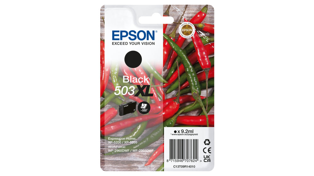 Epson 503XL cartucho de tinta 1 pieza(s) Original Alto rendimiento (XL) Negro