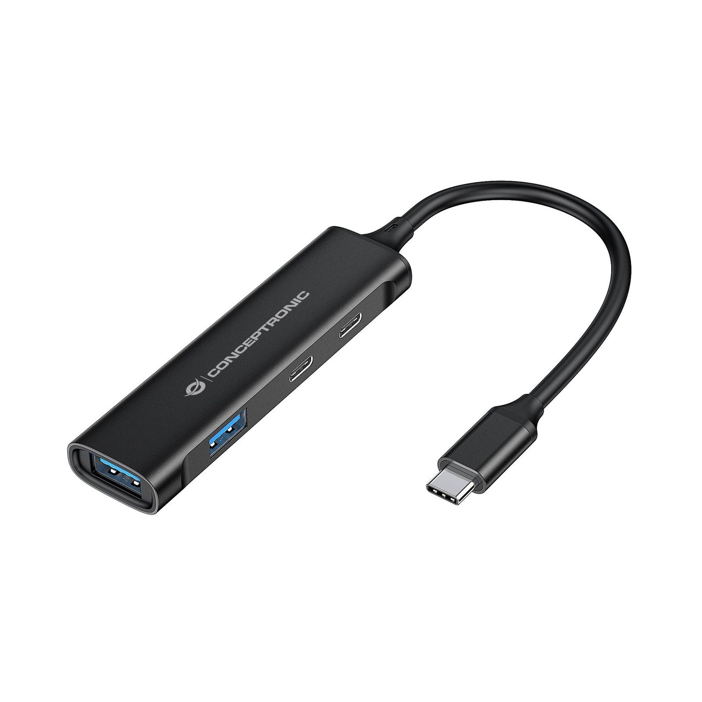 Conceptronic - HUBBIES12B hub de interfaz USB 3.2 Gen 1 (3.1 Gen 1) Type-C 5000 Mbit/s Negro