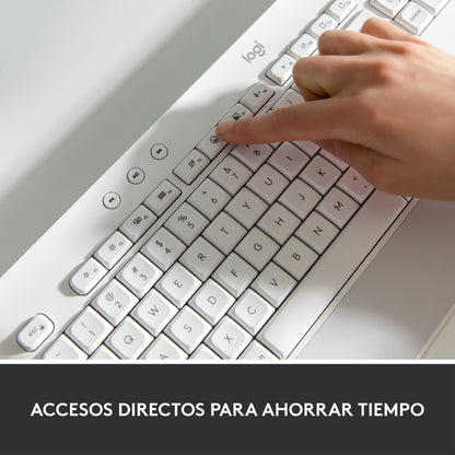 Logitech Signature K650 teclado Oficina Bluetooth QWERTY Español Blanco