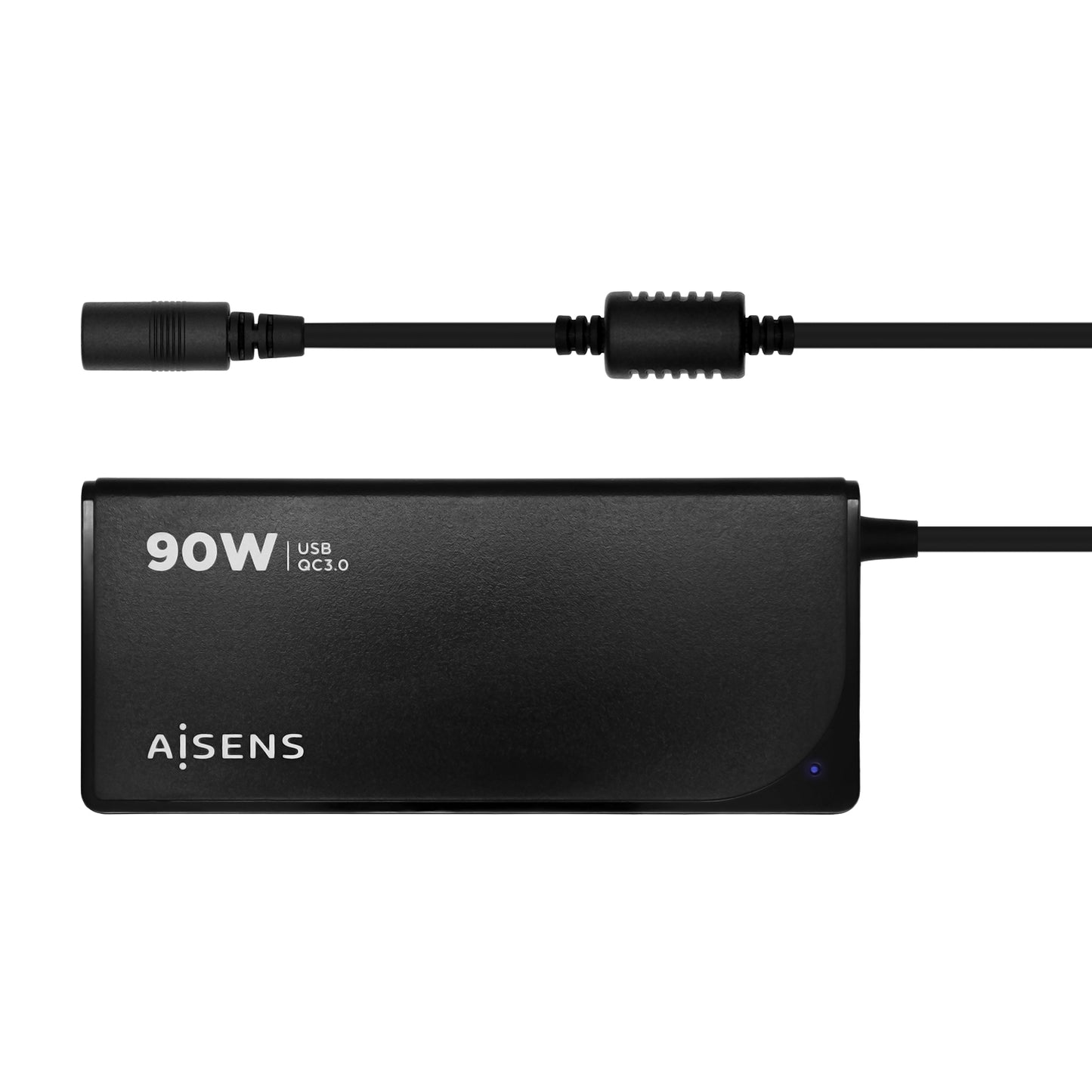 AISENS - ASLC-90WAUTO-BK adaptador e inversor de corriente Interior 90 W Negro