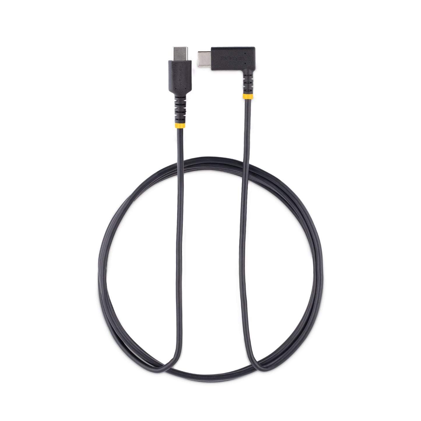 StarTech.com - Cable 2m USB C Acodado - en Ángulo Recto - PD 60W - 3A - Cable USB-C de Carga Rápida - de Alta Resistencia - USB 2.0 Tipo C - Fibra de Aramida - 3A - de Carga