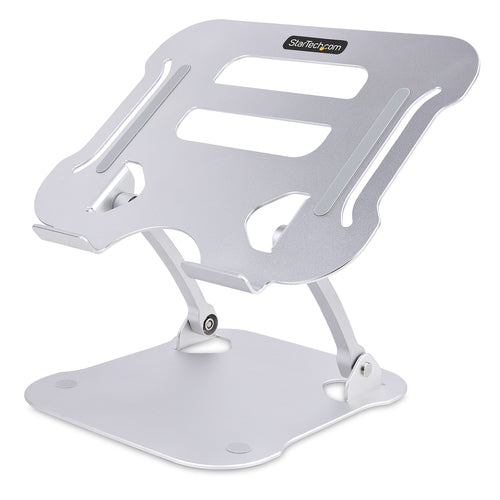 StarTech.com Soporte Ergonómico de Ordenador para Sobremesa - Base Soporte Ergonómico para Portátil de Altura Ajustable - Aluminio - Portátil - 10kg - Plegable - Elevador Riser