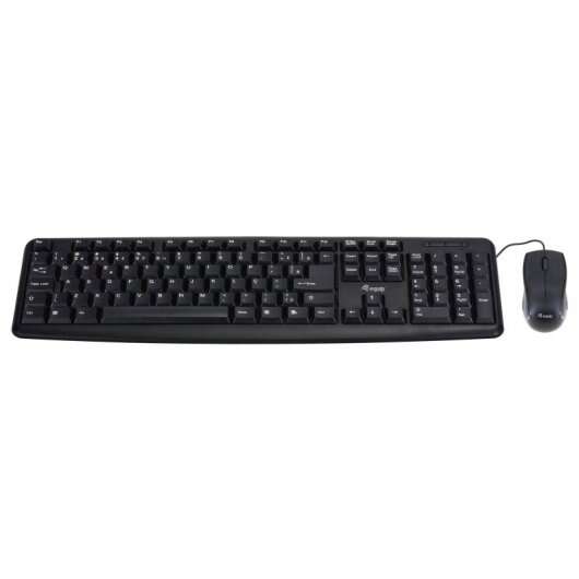 Equip - 245201 teclado Ratón incluido Oficina USB QWERTY Español Negro