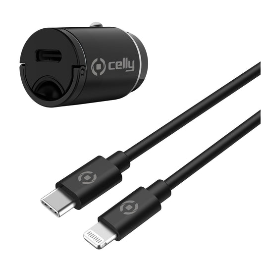 Celly - CCMINILIGHT cargador de dispositivo móvil Smartphone Negro Encendedor de cigarrillos Auto