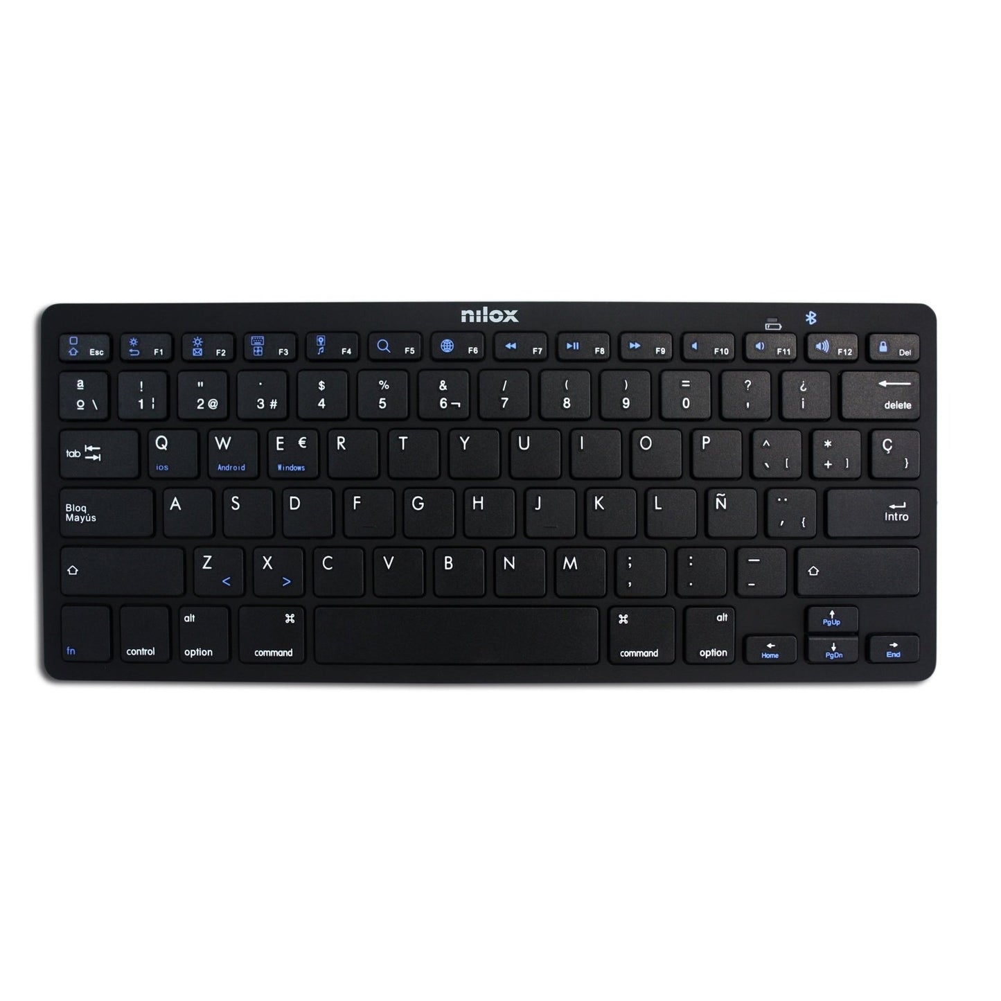 Nilox - Teclado Bluetooth Negro