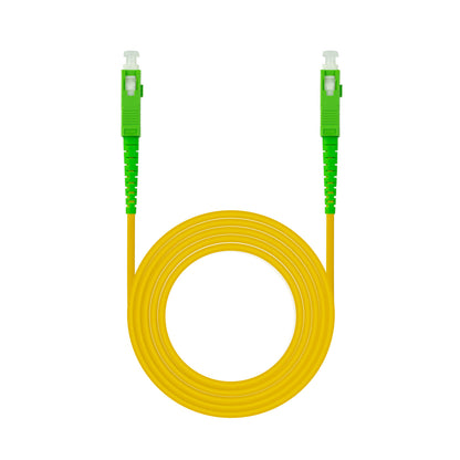 Nanocable - Cable de Fibra Óptica SC/APC a SC/APC Monomodo Simplex LSZH  Amarillo  40 m