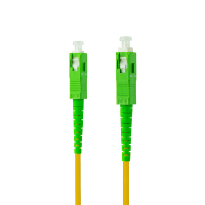 Nanocable - Cable de Fibra Óptica SC/APC a SC/APC Monomodo Simplex LSZH  Amarillo  50 m