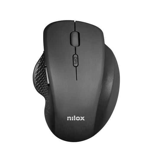 Nilox - Ratón Wireless Ergonómico Negro