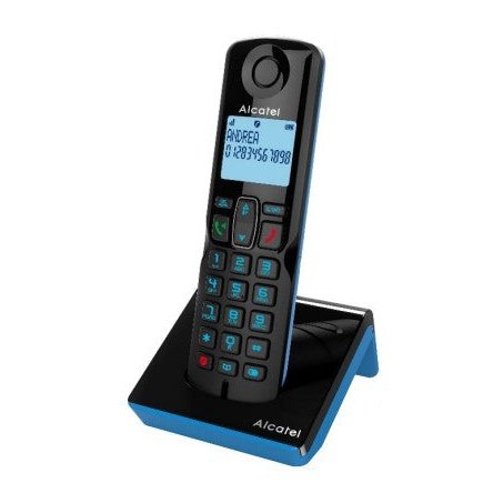 Alcatel - S280 SOLO BLUE Teléfono DECT Identificador de llamadas Negro  Azul