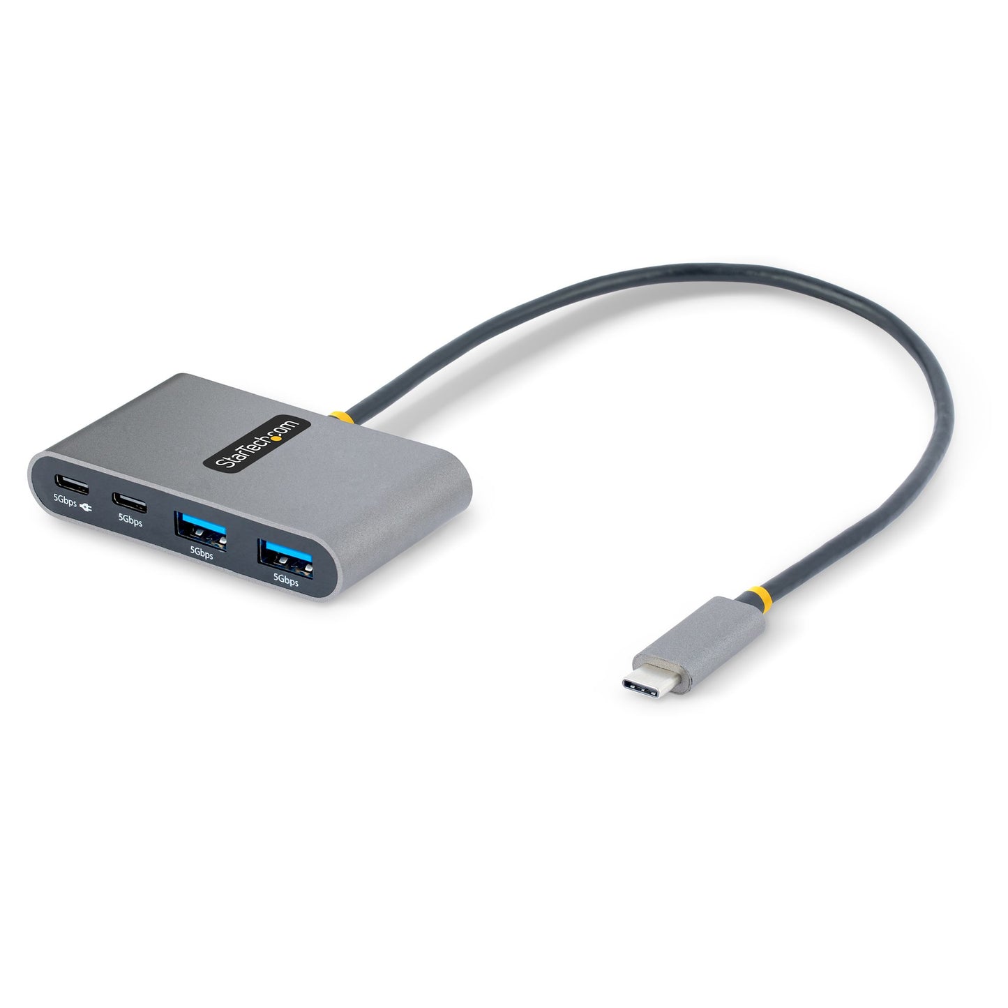 StarTech.com - Hub Concentrador USB-C de 4 Puertos con Entrega de Alimentación de 100W de Paso - Ladrón USB Tipo C - - 2x USB-A + 2x USB-C - 5Gbps - Cable de 30cm - Splitter USB - Power Delivery 100W