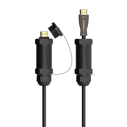 AISENS - Cable HDMI V2.1 AOC con Armadura Ultra Alta Velocidad / Hec 8K@60Hz 4K@120Hz 4:4:4 48Gbps  A/M-A/M  Negro  30M