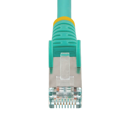 StarTech.com - Cable de 1m de Red Ethernet CAT6a - Aguamarina - Low Smoke Zero Halogen (LSZH) - 10GbE - 500MHz - PoE++ de 100W - Snagless sin Pestillo - RJ-45 - Cable de Red S/FTP