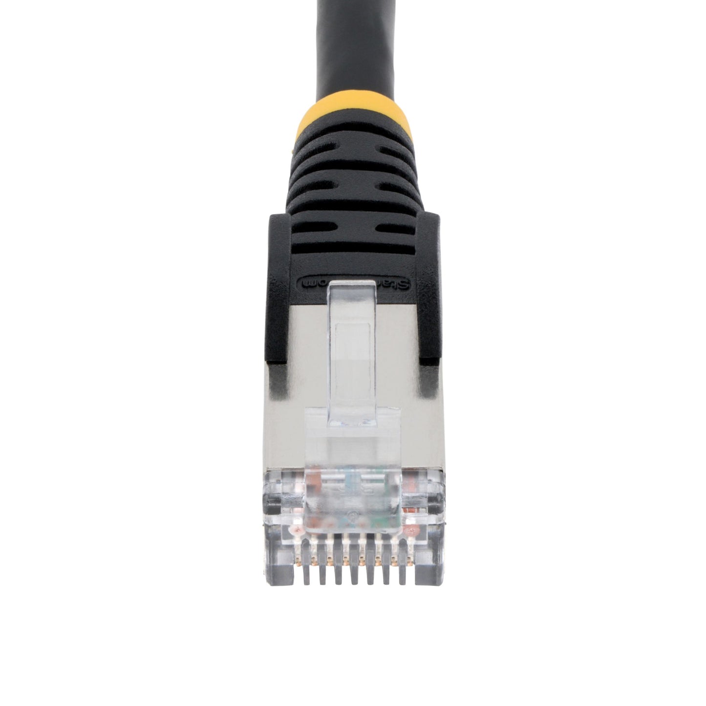 StarTech.com - Cable de 0 5m de Red Ethernet CAT6a - Negro - Low Smoke Zero Halogen (LSZH) - 10GbE - 500MHz - PoE++ de 100W - Snagless sin Pestillo - RJ-45 - Cable de Red S/FTP