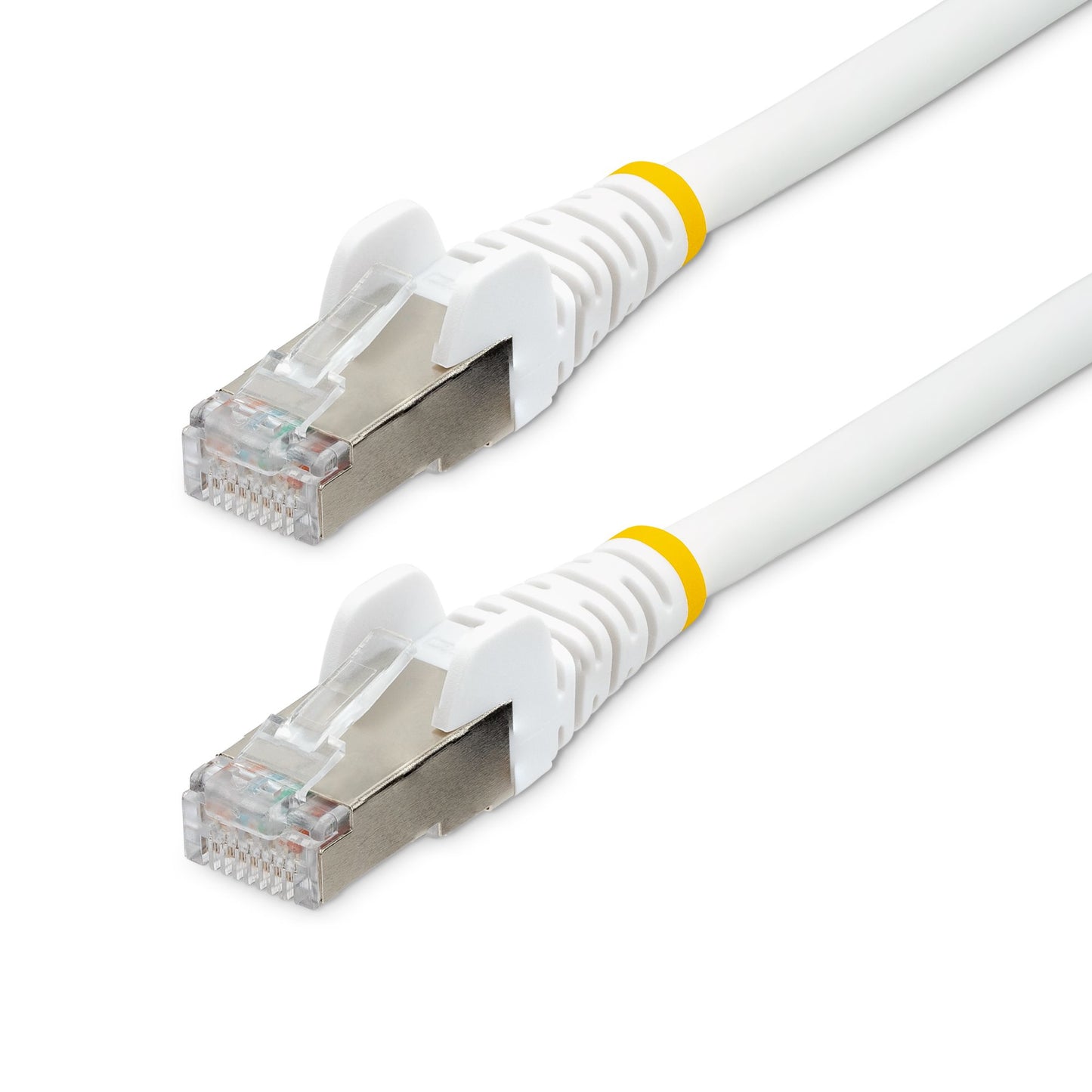 StarTech.com - Cable de 3m de Red Ethernet CAT6a - Blanco - Low Smoke Zero Halogen (LSZH) - 10GbE - 500MHz - PoE++ de 100W - Snagless sin Pestillo - RJ-45 - Cable de Red S/FTP