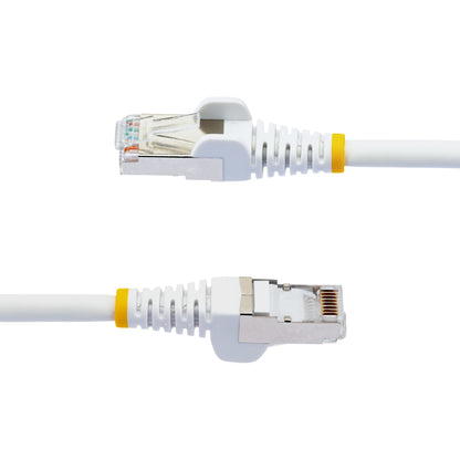 StarTech.com - Cable de 5m de Red Ethernet CAT6a - Blanco - Low Smoke Zero Halogen (LSZH) - 10GbE - 500MHz - PoE++ de 100W - Snagless sin Pestillo - RJ-45 - Cable de Red S/FTP