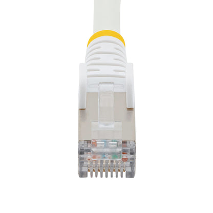 StarTech.com - Cable de 1m de Red Ethernet CAT6a - Blanco - Low Smoke Zero Halogen (LSZH) - 10GbE - 500MHz - PoE++ de 100W - Snagless sin Pestillo - RJ-45 - Cable de Red S/FTP